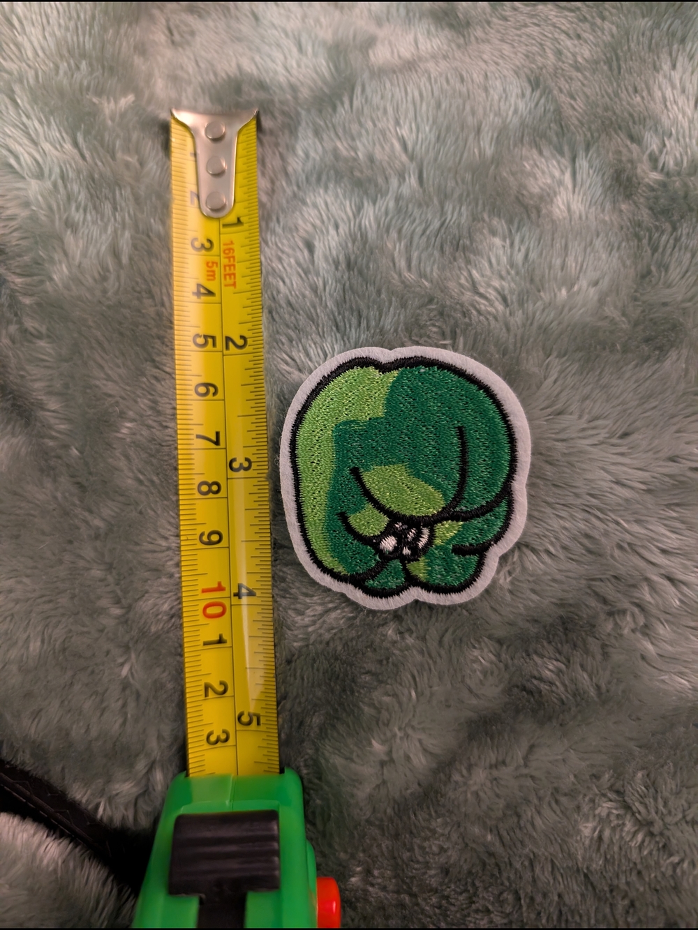 Embroidered Green & Black Pepper Iron On Patch